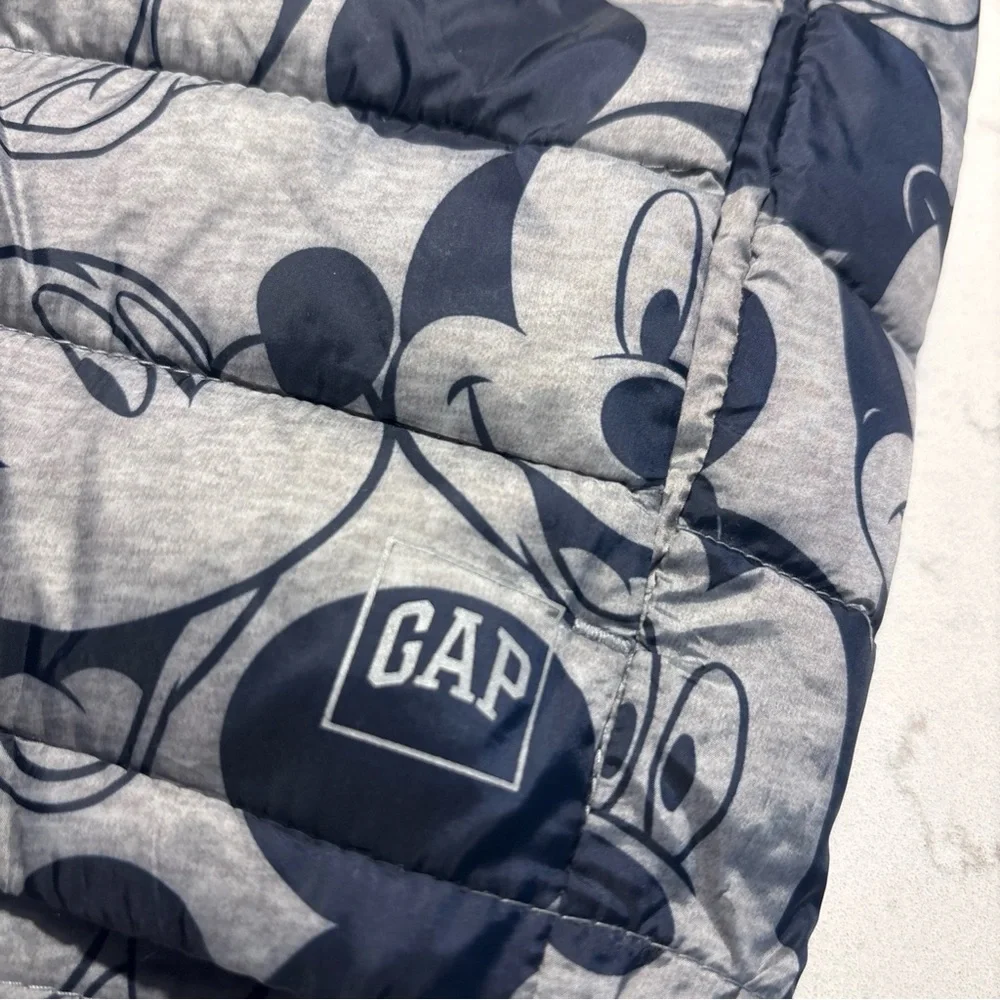 GAP Disney Mickey Mouse Hooded Puffer Jacket Navy Toddler Boys 2T
